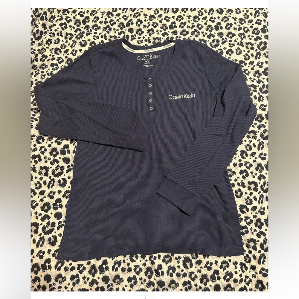 Calvin Klein Navy Pajama Top